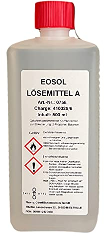 EOSOL Lösemittel A, 500 ml -Reinigungsmittel zum Säubern bzw. Entfetten von Werkstücken und Entfernen von Anreisfarben und Tuschierpasten-