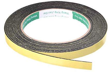 sourcing map Sealing Foam Tape 10mm Wide 1mm Thick 5m/16.4ft Long, Self Adhesive Weather Strip for Window Door Insulation