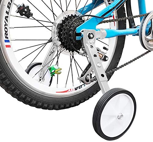 Cocoarm Fahrrad Stützräder Kinderfahrrad 16-22 Zoll, Verstellbare Sicherheits-Hilfsräder mit Metallhalterung, Leise & Rutschfest(Silber)