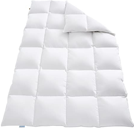 REGINA HOME SLEEP LIVING EST. 1967 Daunendecke extra-warm 155x220cm 4x6 Karos, 90% Daunen 10% Federn, 1250g