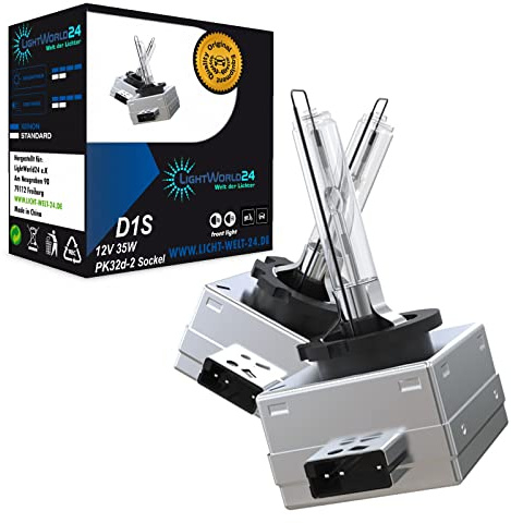 LIGHTWORLD24 D1S Xenon Brenner 6000K HID Scheinwerfer lampe 35W für Autoscheinwerfer 12V Xenon-Scheinwerferlampen, HID Lampe, Entladungslampe 2er SET