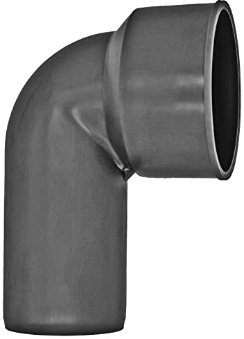 MegaHaustechnik HT Siphon Anschlußwinkel mit Aufnahme für Gummimanschette mit Außendurchmesser 50mm, Steck-Ende für Muffe DN40, Abwasser Abflußleitung Kunststoff grau Sifon