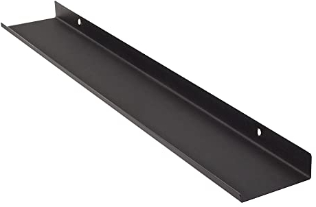 MILUKA Mensole da Muro in Metallo Nera 70 x 10 cm | Mensola da parete Lunghe e Stretta | Salvaespazio e decorazione per soggiorno, camera da letto, corridoio, cucina, ufficio