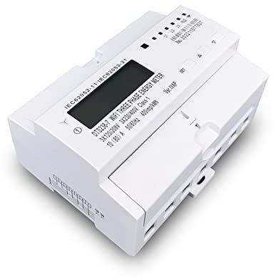 ICOSAR Tuya Moniteur d'énergie 3 phases WiFi intelligent bidirectionnel Minuteur de consommation d'énergie Moniteur de consommation d'énergie Kwh Compteur Wattmètre Smart Energy Meter Minuteur