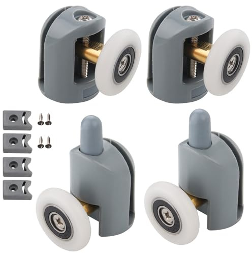 Cokritsm 25mm Roulette Porte Douche, 4pcs 25mm Roulettes De Porte De Douche Coulissantes, Pour Trou De Verre De 9.5-14mm, Roulettes Pour Porte De Douche