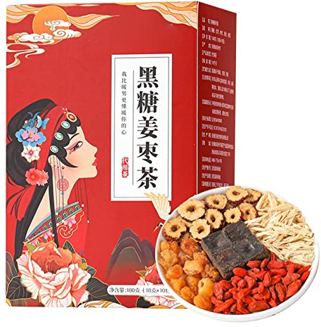 Té Saludable, Azúcar Negro, Jengibre, Azufaifa, té Chino Tradicional Longan Wolfberry, té Saludable para Dismenorrea, Resfriado Corporal