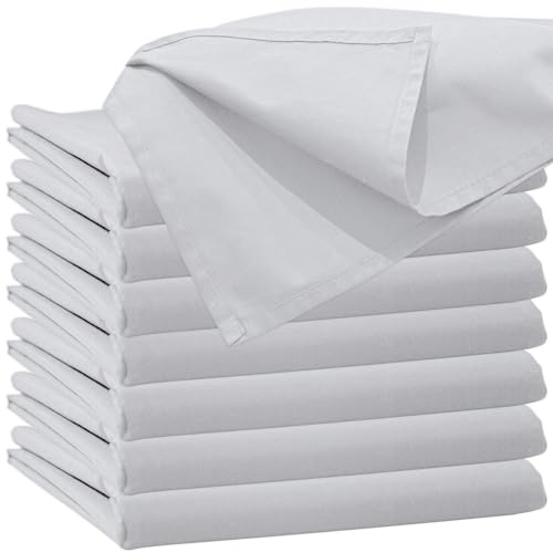 Glatte Bettlaken 70x140 cm ohne Gummizug Weiß Uni Baumwolle | Einfache Klassische Hotel Betttuch ohne Spanngummi - Hotel Laken Haushaltstuch Baumwollstoff Waschbar