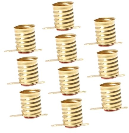 Veemoon 10pcs Threaded Lamp Holder Screw Fitting Small Screw Light Bulb Socket Replacement for Retro Lighting