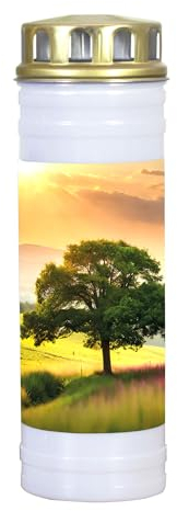 JEKA TLB - Vela para tumba (reciclada, respetuosa con el medio ambiente y sostenible), diseño de árbol