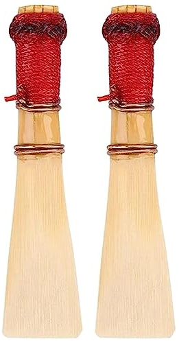 HUIFACAI 2 Stück Weiche Fagott Blasinstrument Zubehör Fagott Blätter mit transparentem Aufbewahrungsrohr Oon Blätter für Anfänger Oon Reeds Oon Reeds Soft Hard 2 Pack