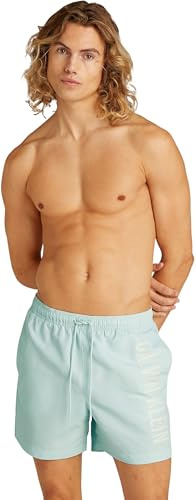 Calvin Klein Bañador Hombre Medium Drawstring con Cintura Ajustable, Gris (Moonlight Jade), 3XL