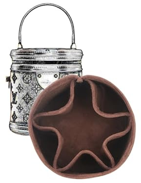 Wildleder-Taschen-Organizer, gefütterte Aufbewahrungstasche, Taschen-Aufbewahrungseinsatz, tragbare Kosmetiktasche for LV-Cannes(Coffee A)