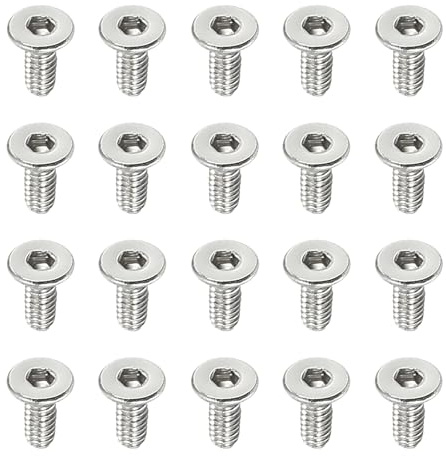 PATIKIL M2 x 5mm Senkschrauben mit Flachkopf, 100er Packung 304 Edelstahl 18-8 Maschinenschrauben Senkkopfschrauben Sechskant-Antrieb Befestigungselemente Güteklasse 6.8