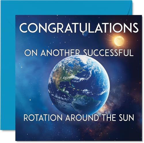 Funny Birthday Cards for Women and Men, Round the Sun | Rude Male Birthday Cards for Men Humorous Birthday Card, 145mm Joke Humor Bday Man Woman Girls and Boys Greeting Cards