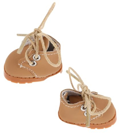Miniatur Puppenschuhe für Puppen, 1 Paar, mit Verstellbaren Schnürsenkeln | Stoffausführung, Proportionaler Sitz, für Auslagen und Spiel, als Kleines Dekorationsdetail