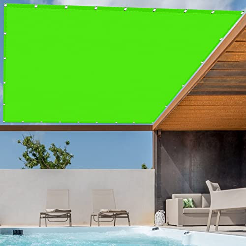 Tenda parasole 6 x 8 m, con corda inclusa, blocco UV, tenda parasole per esterni, patio, giardino, prato, pergola, terrazza, verde tenero