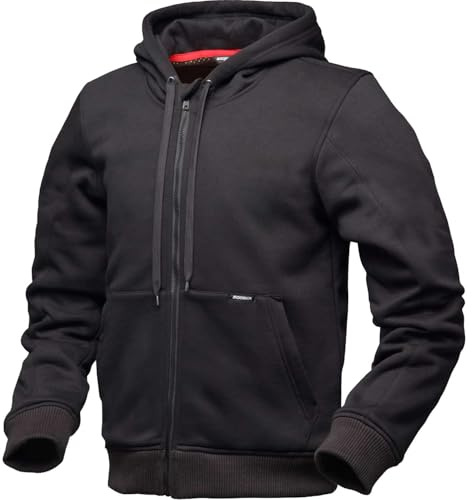 Modeka Jamey Motorrad Zip Hoodie, schwarz, L