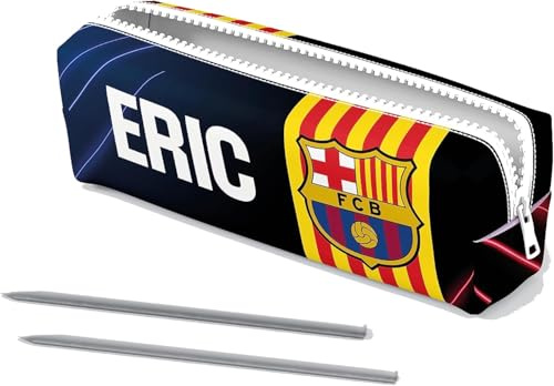 ZPUBLI+ Estuche Escolar Personalizado Nombre (FC Barcelona, 26 cm)