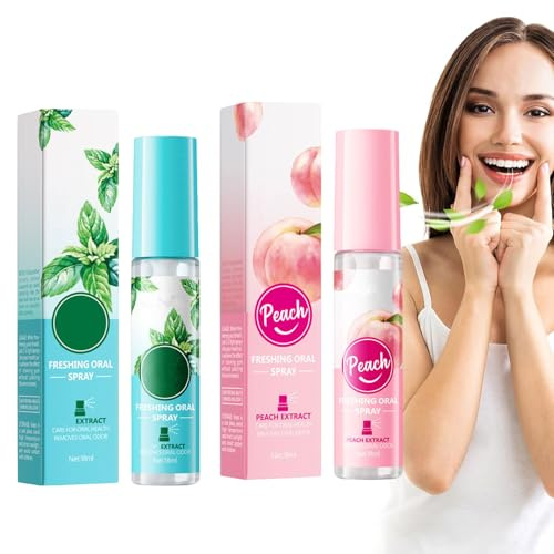 Spray D'haleine Buccale, 20ml Spray Rafraîchissant pour l'Haleine, Vaporisateur D'Halitose D'Odeur Orale, Souffle Frais, Petit Portatif à Souffle Frais, 2 Pièces