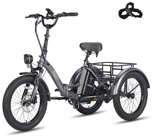 Fafrees 2025 F20 Mate elektrisk trehjuling för vuxna 48 V 21 Ah batteri [Officiell ] män E-cykel damer bakre dubbelbromsar 180 kg IPX5, elcyklar 65N.m, E Fat Ebike hopfällbar cykel 20 tums uppdatering