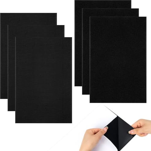 6 Stück 20 x 30cm Doppelseitig Klettverschluss Selbstklebend zum Nähen