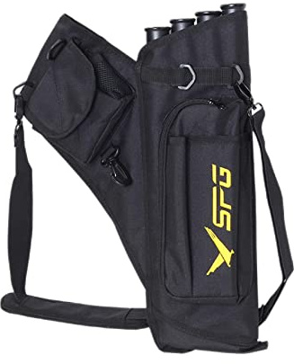 kowaku Carquois pour Flèches avec 4 Tubes et Sac de Transport, Noir