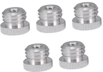 Operitacx 5stücke Gewinde Mikrofonständer Adapter Adapter für Mikrofonstative mit Stativschraube Kamerazubehör aus Aluminiumlegierung für Aufnahmegeräte und Befestigung an Mikrofonstativen