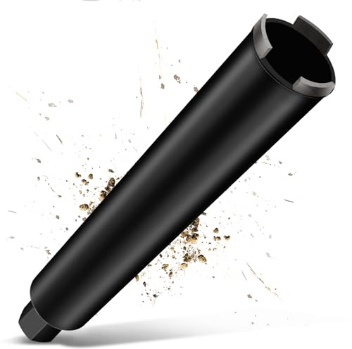 Couronne de forage diamantée UNC 1¼ 27 mm, avec SDS Plus, couronne de forage diamantée pour carotteuses L 460 mm, couronne de carottage turbo de 10 mm, couronne de forage humide/sec pour béton, béton