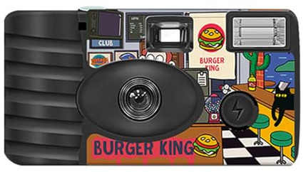 Classica macchina fotografica usa e getta con obiettivo fisso di messa a fuoco 27 pellicola istantanea per avventura casual principiante amichevole punto e fotocamera a pellicola vintage