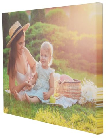 Trendi Personalised Canvas Photo Prints – Custom Framed Wall Art, Family & Pet Gift, Personalised Home Décor for Living Room, Bedroom & Hallway – A1 A2 A3 A4 – Made in UK