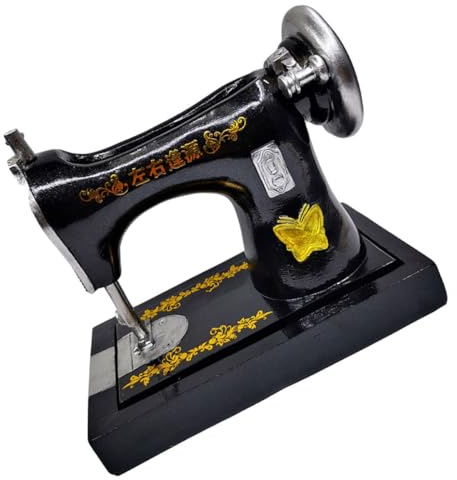 WRITWAA Maceta de Resina para Suculentas Mini Forma de Máquina de Coser Adorno Vintage para Jardinería y Decoración de Escritorio 1 Pieza Adecuado para Bonsáis y Terrazas