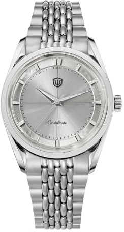watchdives Arctic 36 mm VH31 kvartsur WD1954 safirkristallarmbandsur Japan smidig svepsekunds-rörelse, 100 m vattentät klocka med 316L rostfritt stålarmband