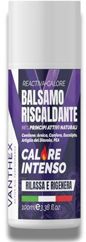 VANTHEX Crema Riscaldante Muscoli Sportiva 100 Ml con Arnica Gel Forte a Rapido Assorbimento per un Sollievo Naturale ideale per Pre Post Allenamento, Calore Progressivo, Non Untuoso