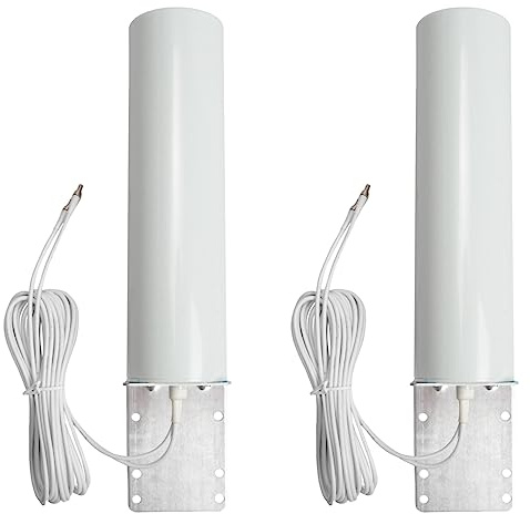 Frewurwer 2X Antena WiFi 4G LTE Antena 12DBi Antena Omni Macho 5M Cable Dual 2.4GHz para B315 E8372 E3372 Enrutadores CRC9 Macho