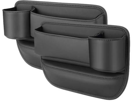 YDSTNiu 2 Pezzi Organizzatore Sedile per Opel Astra Adam Combo Corsa Insignia, Riempitivo Fessura Auto Tasca Laterale Scatola Portaoggetti Vano Console Cuneo Contenitore,A