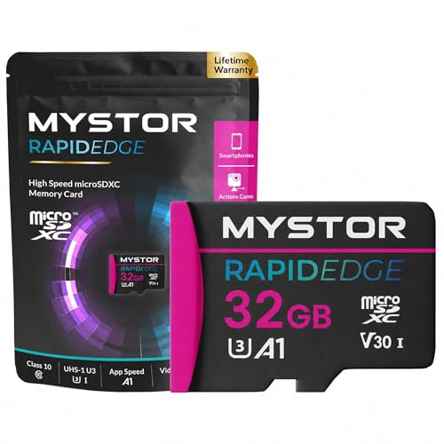 Mystor 32GB Micro SD Memory Card, Micro SDXC, compatible with Tapo Doorbells TD21 TD23 D205 D210 D225 D235,