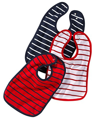 wellyou – Baby Lätzchen aus 100% Baumwolle mit Druckknöpfen – 3er Set Babylätzchen größenverstellbar & waschmaschinengeeignet – Made in EU