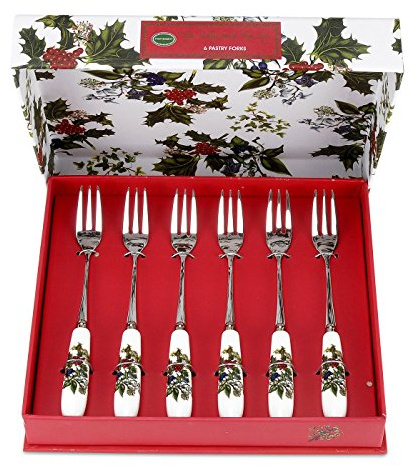 Portmeirion The Holly and The Ivy Pastry Forks, Set of 6