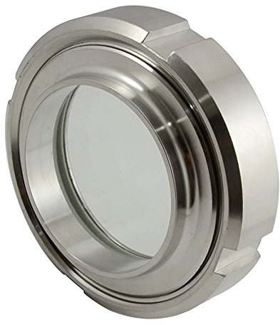 Megaior Circular Viewing 51mm 2 Clear Sanitary Weld on Sight Glass, Stainless Steel SS316