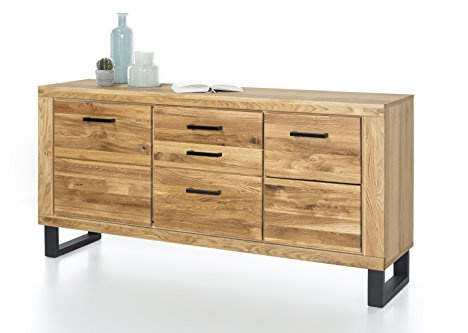 Tina Sideboard Kommode in Wildeiche geölt Teilmassiv Breite 158cm Höhe 82cm