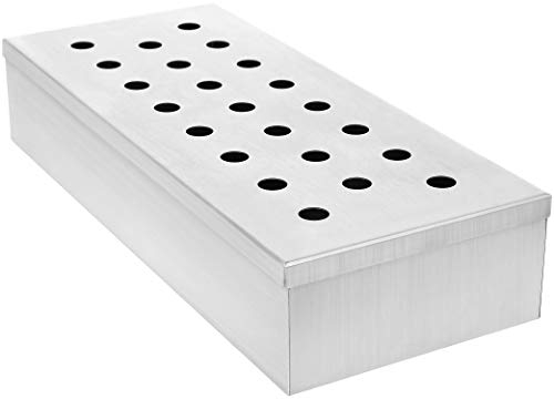 com-four® box per fumatori, grill a palla e gas - Smokerbox per grande aroma di fumo al BBQ - realizzato in acciaio inox