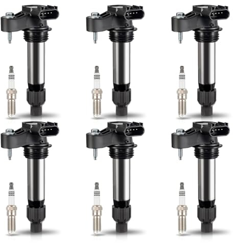 ENA Pack 6 Ignition Coil with 6 Iridium Spark Plug 3.6 V6 2010 2012 2013 2014 2015 2016 Compatible with Buick Chevy Cadillac Malibu Allure Enclave ATS CTS SRX STS Camaro Impala Terrain for UF569