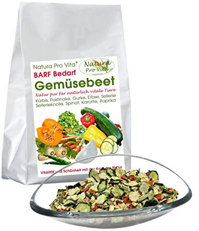 Barfgemüse Hunde Gemüsemischung Vitamine glutenfrei getreidefrei ohne Chemie Gemüsemix Deutscher Anbau Barfen Hund Natura ProVita Gemüsebeet 5kg