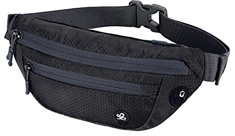 WATERFLY Bauchtasche Gürteltasche Sport Klein: Sportlich Unisex Hüfttasche Stylisch Leicht Hipbag für Outdoor Reise Wandern Travel Herren Damen