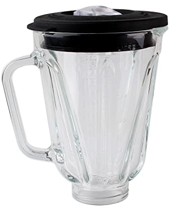 Veterger Tarro de vidrio con tapa, compatible con licuadoras Hamilton Beach (5 tazas)