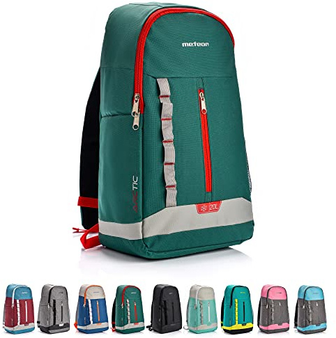 meteor 10 und 20L Kühlrucksack Kühltasche Isolierter Rucksack Lunchrucksack Kühlbox Picknickrucksack Eiscampingtasche Picknicktasche Outdoor Reisetasche (10L, Türkis/Rosa)