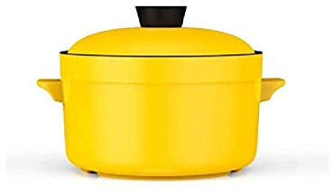 YANYUESHOP Yellow Ceramic Ramekins for Baking, Mini Casserole with Lid, Souffle Dish, 11 * 15 * 25cm