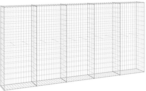 vidaXL Gavión con cubierta de acero galvanizado 300 x 30 x 150 cm