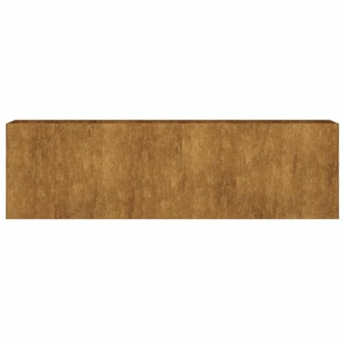 Festnight Jardinera Elevada 280 x 40 x 80 cm Macetero Acero Corten Jardinera Rectangular Macetas Exterior Macetas Rectangular Arriate de Altura de Exterior Balcón Terraza