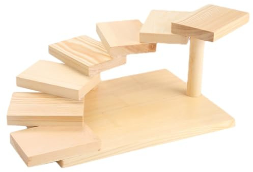 7 Stufen Treppe Hölzernes Sushi-Teller Serviertablett Fleischteller Sashimi-Brett Kreativ Drehbar Sashimi Servierbrett Für Zuhause Restaurant (Rechteckig)